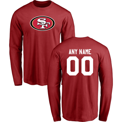 Men San Francisco 49ers Design-Your-Own Long Sleeve Custom NFL T-Shirt